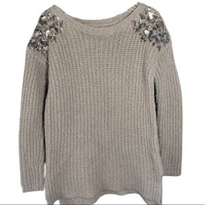 Justice Shoulder Sequins Knit Jegging Sweater